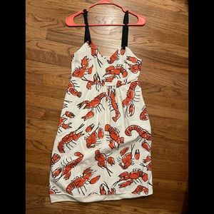Anthropologie salty seas lobster dress